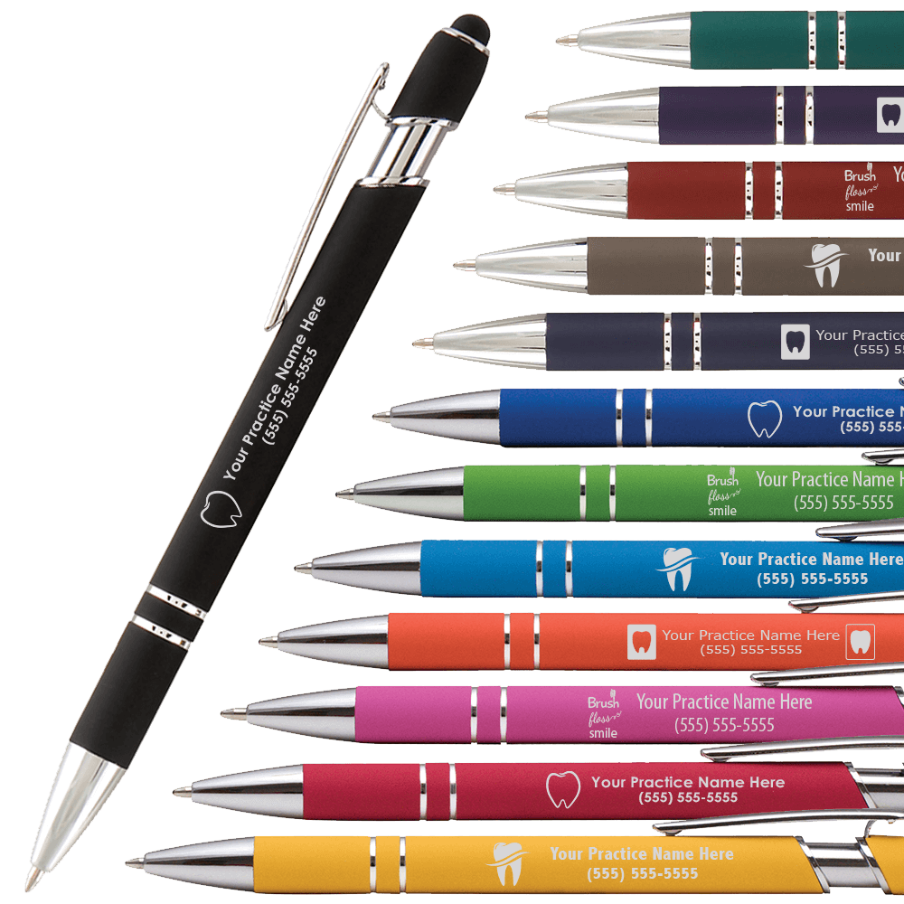 Promotional Bright Alpha Soft Touch Pen with Stylus